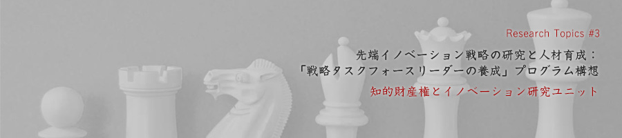 先端イノベーション戦略の研究と人材育成：「戦略タスクフォースリーダーの養成」プログラム構想