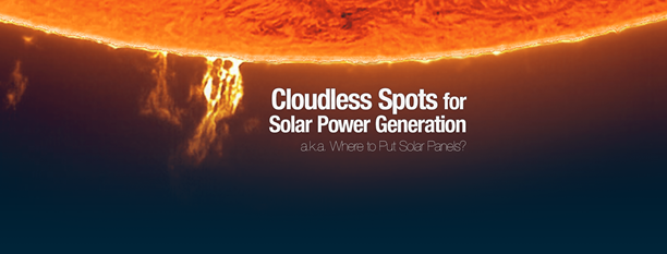 Cloudless Spots for Solar Power Generation